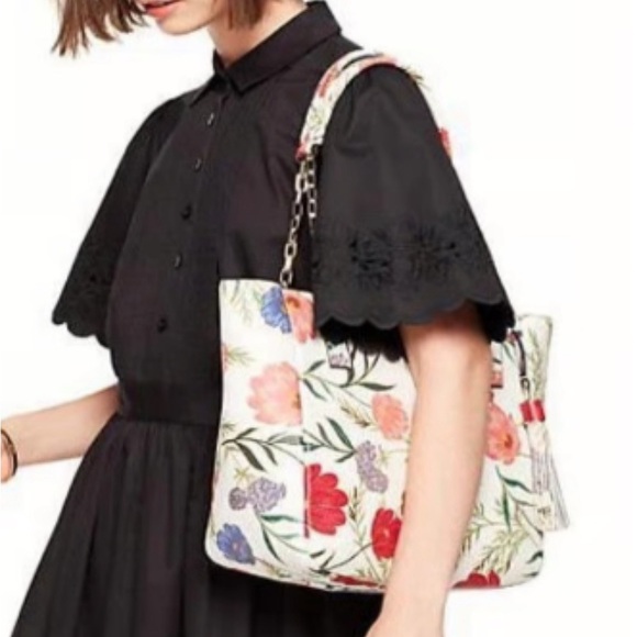 Kate Spade Kingston Drive Vivian Blossom bag and a cream wallet - Picture 7 of 16